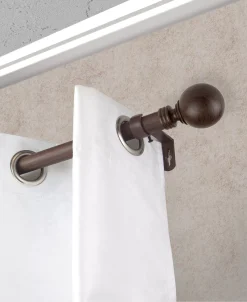 Rod Desyne Globe 1 Faux Wood Curtain Rod 48-84 -Chic Home Store 18924399 fpx