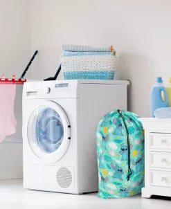 Disney Lilo Stitch Leaves Pineapples Drawstring Laundry Bag, 32 X 21 -Chic Home Store 18986013 fpx