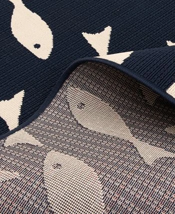 Northern Weavers Vera Swimming Fish 5' X 7'3 Area Rug 5 Northern Weavers Vera Swimming Fish 5' X 7'3 Area Rug - Image 3