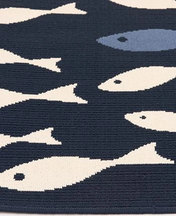 Northern Weavers Vera Swimming Fish 6'7 X 9'6 Area Rug 4 Northern Weavers Vera Swimming Fish 6'7 X 9'6 Area Rug - Image 2