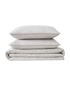 Frye Ray Pick Stitch Embroidered 3 Piece Quilt Set, King -Chic Home Store 20547374 fpx