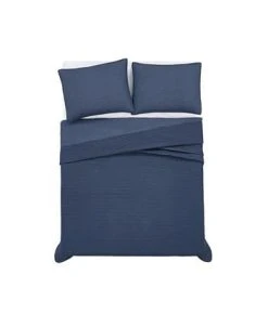 Frye Ray Pick Stitch Embroidered 3 Piece Quilt Set, King -Chic Home Store 20547384 fpx