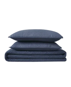 Frye Ray Pick Stitch Embroidered 3 Piece Quilt Set, King -Chic Home Store 20547387 fpx