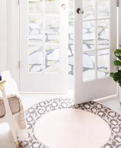 Vince Camuto Serpente 4' X 4' Round Area Rug -Chic Home Store 20876347 fpx