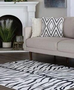 KM Home Velvet Touch Zebra 5'3 X 8'6 Area Rug -Chic Home Store 21101458 fpx