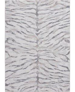 KM Home Velvet Touch Zebra Area Rug