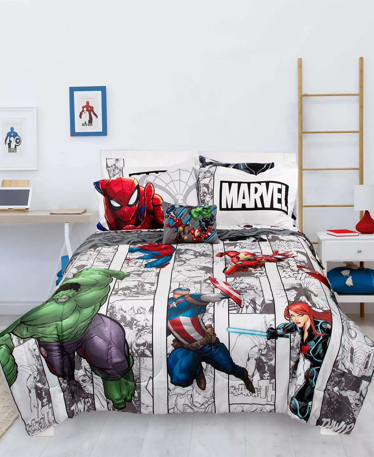Disney Avengers Comic Punch 8-Pc. Full Comforter Set 11 Disney Avengers Comic Punch 8-Pc. Full Comforter Set - Image 9