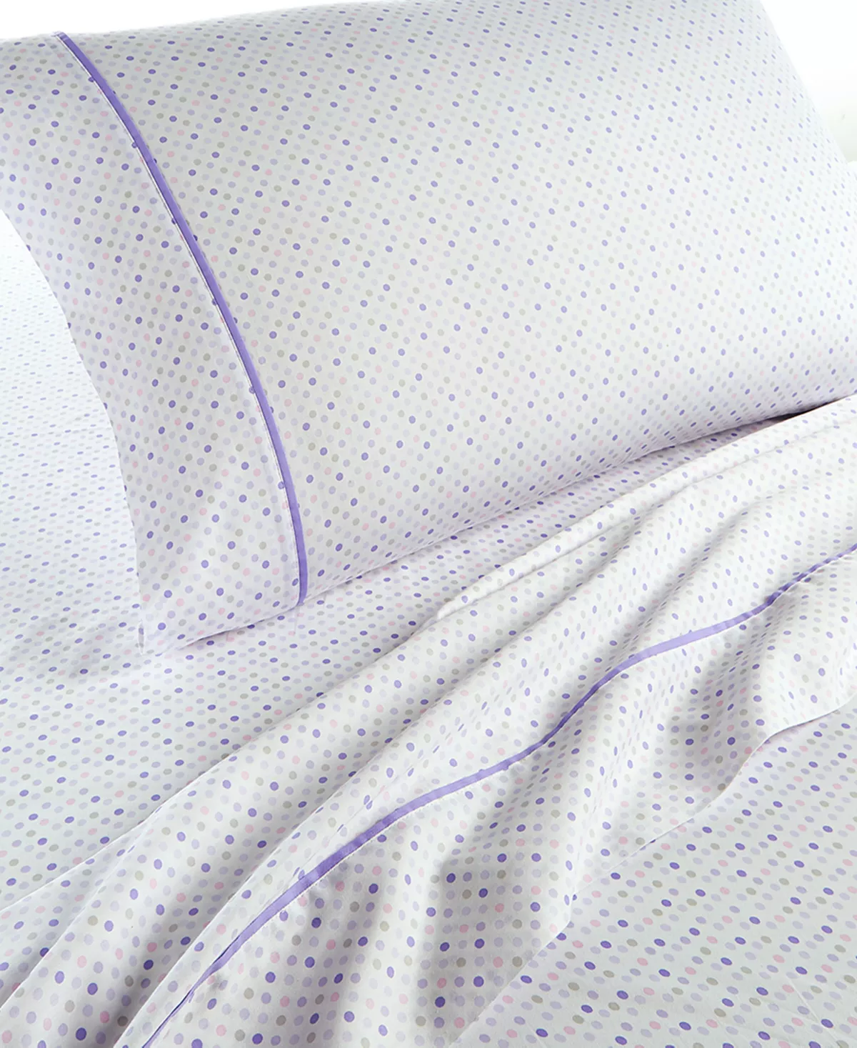 Charter Club Kids Multi Dots 3-Pc. Cotton Sheet Set, Twin, Created For Macy's 6 Charter Club Kids Multi Dots 3-Pc. Cotton Sheet Set, Twin, Created For Macy's - Image 4