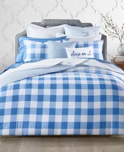 Charter Club Gingham Colorblock 3-Pc. Comforter Set, Full/Queen, Created For Macy's -Chic Home Store 21608547 fpx
