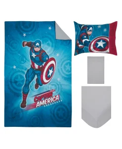 Disney Marvel Captain America 4 Piece Toddler Comforter Set -Chic Home Store 21621826 fpx