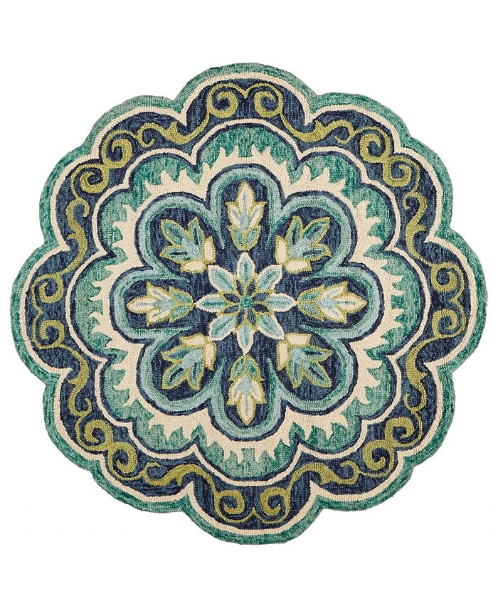 LR Home Adiance RDC54076 4' X 4' Round Area Rug 3 LR Home Adiance RDC54076 4' X 4' Round Area Rug
