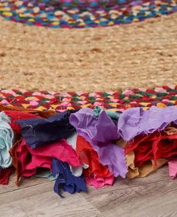 LR Home Posh PSH03327 5'6 X 5'6 Round Area Rug 5 LR Home Posh PSH03327 5'6 X 5'6 Round Area Rug - Image 3