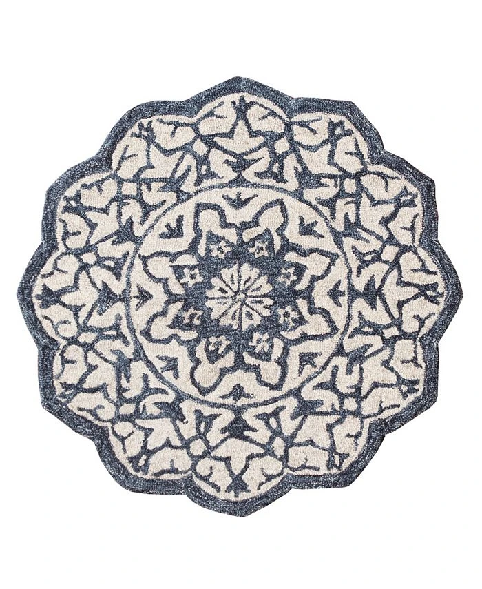 LR Home Arabella ABA21709 3' X 3' Round Area Rug 3 LR Home Arabella ABA21709 3' X 3' Round Area Rug