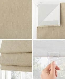 Sun Zero Pryer Textured 100% Blackout Cordless Roman Shade, 64 X 27 -Chic Home Store 22264238 fpx