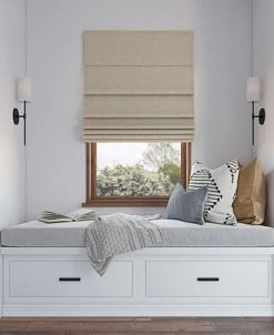 Sun Zero Pryer Textured 100% Blackout Cordless Roman Shade, 64 X 27 -Chic Home Store 22264240 fpx