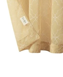 Jessica Simpson Nora Embroidery Sheer Tie Top Window Curtain Panel Pair With Tiebacks, 38 X 96 -Chic Home Store 22402076 fpx
