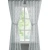French Connection Ankie Embellished Sheer Tab Top Window Curtain Panel Pair With Tiebacks, 38 X 96 2 French Connection Ankie Embellished Sheer Tab Top Window Curtain Panel Pair With Tiebacks, 38 X 96 -Chic Home Store 22402162 fpx