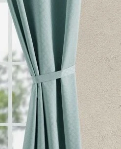 Jessica Simpson Faye Textured Blackout Grommet Window Curtain Panel Pair With Tiebacks, 38 X 96 -Chic Home Store 22402241 fpx