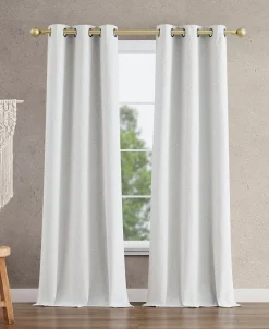 Jessica Simpson Faye Textured Blackout Grommet Window Curtain Panel Pair With Tiebacks, 38 X 84 -Chic Home Store 22402310 fpx