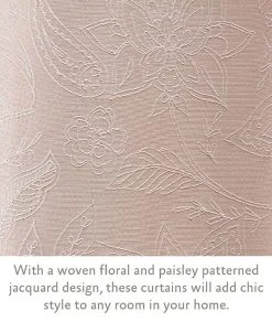 Jessica Simpson Groovy Paisley Textured Blackout Grommet Window Curtain Panel Pair With Tiebacks, 38 X 84 -Chic Home Store 22402381 fpx