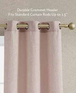 Jessica Simpson Groovy Paisley Textured Blackout Grommet Window Curtain Panel Pair With Tiebacks, 38 X 96 -Chic Home Store 22402391 fpx