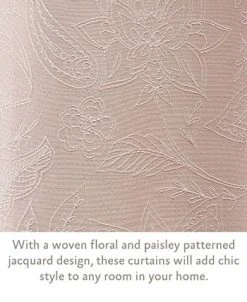 Jessica Simpson Groovy Paisley Textured Blackout Grommet Window Curtain Panel Pair With Tiebacks, 38 X 96 -Chic Home Store 22402394 fpx