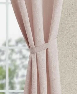 Jessica Simpson Groovy Paisley Textured Blackout Grommet Window Curtain Panel Pair With Tiebacks, 38 X 96 -Chic Home Store 22402396 fpx