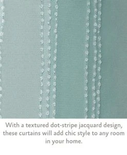 Jessica Simpson Lola Textured Light Filtering Grommet Window Curtain Panel Pair With Tiebacks, 38 X 84 -Chic Home Store 22402405 fpx