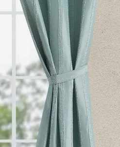 Jessica Simpson Lola Textured Light Filtering Grommet Window Curtain Panel Pair With Tiebacks, 38 X 84 -Chic Home Store 22402407 fpx