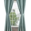 Jessica Simpson Lola Textured Light Filtering Grommet Window Curtain Panel Pair With Tiebacks, 38 X 84