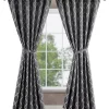 Jessica Simpson Lynee Textured Diamond Patterned Blackout Back-Tab Window Curtain Panel Pair With Tiebacks Collection -Chic Home Store 22402470 fpx