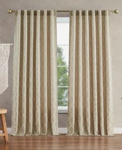 Jessica Simpson Lynee Textured Diamond Patterned Blackout Back-Tab Window Curtain Panel Pair With Tiebacks, 52 X 84 17 Jessica Simpson Lynee Textured Diamond Patterned Blackout Back-Tab Window Curtain Panel Pair With Tiebacks, 52 X 84 -Chic Home Store 22402494 fpx