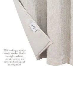 Jessica Simpson Tallulah Textured Blackout Grommet Window Curtain Panel Pair With Tiebacks, 38 X 84 -Chic Home Store 22402570 fpx