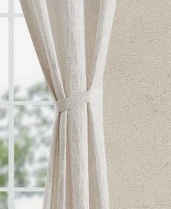 Jessica Simpson Tallulah Textured Blackout Grommet Window Curtain Panel Pair With Tiebacks, 38 X 84 -Chic Home Store 22402572 fpx