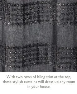 Jessica Simpson Milly Bling Sheer Tab Top Window Curtain Panel Pair With Tiebacks, 38 X 63 17 Jessica Simpson Milly Bling Sheer Tab Top Window Curtain Panel Pair With Tiebacks, 38 X 63 -Chic Home Store 22402592 fpx