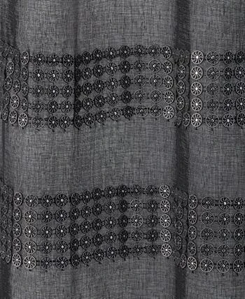 Jessica Simpson Milly Bling Sheer Tab Top Window Curtain Panel Pair With Tiebacks, 38 X 63 7 Jessica Simpson Milly Bling Sheer Tab Top Window Curtain Panel Pair With Tiebacks, 38 X 63 - Image 5