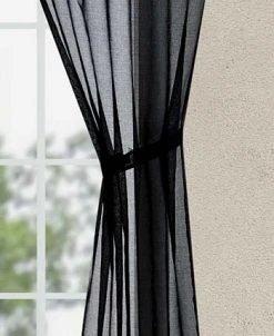 Jessica Simpson Milly Bling Sheer Tab Top Window Curtain Panel Pair With Tiebacks, 38 X 84 21 Jessica Simpson Milly Bling Sheer Tab Top Window Curtain Panel Pair With Tiebacks, 38 X 84 -Chic Home Store 22402605 fpx