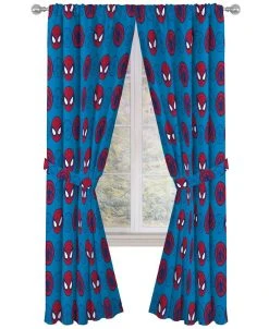 Super Hero Adventures Go Spidey Drapes, Set Of 2, 42 X 63