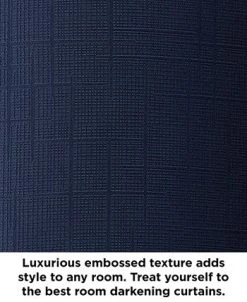 French Connection Ebony Thermal Woven Room Darkening Grommet Window Curtain Panel Pair With Tiebacks, 50 X 84 -Chic Home Store 22432045 fpx