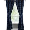 French Connection Somerset Embroidered Light Filtering Grommet Window Curtain Panel Pair With Tiebacks, 38 X 96
