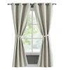 French Connection Tanner Thermal Woven Room Darkening Grommet Window Curtain Panel Pair With Tiebacks, 38 X 84 -Chic Home Store 22432231 fpx