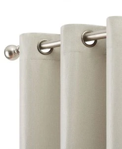 French Connection Tanner Thermal Woven Room Darkening Grommet Window Curtain Panel Pair With Tiebacks, 38 X 96 -Chic Home Store 22432239 fpx