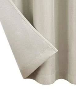 French Connection Tanner Thermal Woven Room Darkening Grommet Window Curtain Panel Pair With Tiebacks, 38 X 96 -Chic Home Store 22432242 fpx