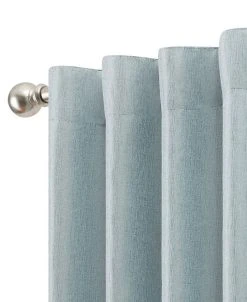 French Connection Val Thermal Woven Room Darkening Back Tab Window Curtain Panel Pair With Tiebacks, 38 X 84 -Chic Home Store 22432299 fpx