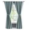 French Connection Val Thermal Woven Room Darkening Back Tab Window Curtain Panel Pair With Tiebacks Collection -Chic Home Store 22432303 fpx 1