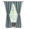 French Connection Val Thermal Woven Room Darkening Back Tab Window Curtain Panel Pair With Tiebacks, 38 X 84 -Chic Home Store 22432303 fpx