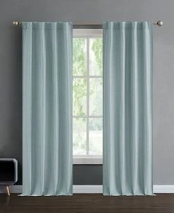 French Connection Val Thermal Woven Room Darkening Back Tab Window Curtain Panel Pair With Tiebacks, 38 X 96 20 French Connection Val Thermal Woven Room Darkening Back Tab Window Curtain Panel Pair With Tiebacks, 38 X 96 -Chic Home Store 22432306 fpx