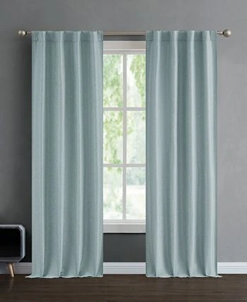 French Connection Val Thermal Woven Room Darkening Back Tab Window Curtain Panel Pair With Tiebacks, 38 X 96 10 French Connection Val Thermal Woven Room Darkening Back Tab Window Curtain Panel Pair With Tiebacks, 38 X 96 - Image 8