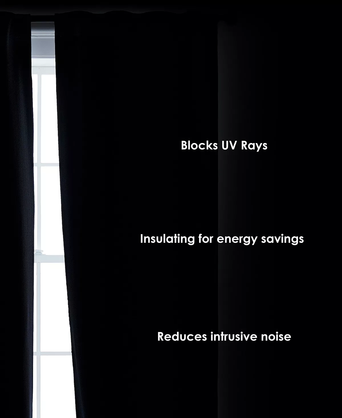 French Connection Val Thermal Woven Room Darkening Back Tab Window Curtain Panel Pair With Tiebacks, 38 X 96 11 French Connection Val Thermal Woven Room Darkening Back Tab Window Curtain Panel Pair With Tiebacks, 38 X 96 - Image 9