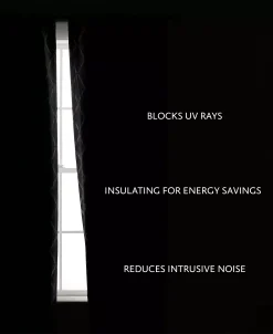 Jessica Simpson Lynee Textured Diamond Patterned Blackout Back-Tab Window Curtain Panel Pair With Tiebacks, 52 X 96 -Chic Home Store 22432321 fpx